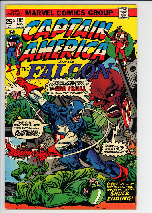 Captain America #185 FN- Marvel (1975) - Steve Englehart, Sal Buscema Art/Story