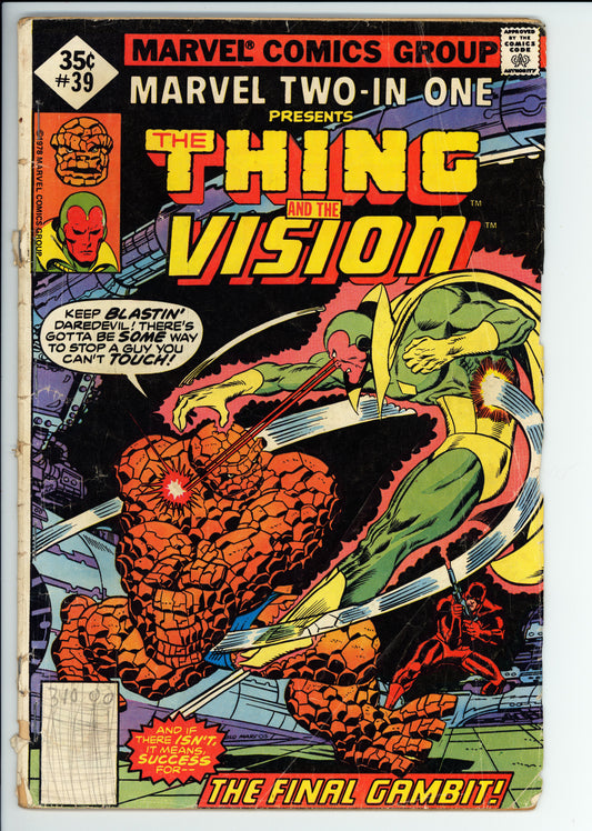 Marvel Two-In-One #39 PR/FR Marvel (1978) - Roger Slifer, Ron Wilson Art/Story