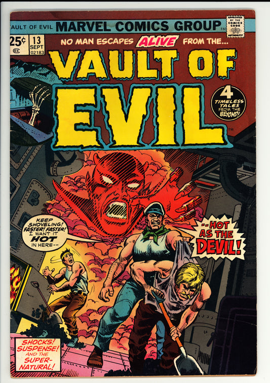 Vault Of Evil #13 GD (Water Damage) Marvel (1974) - Bronze Age Horror