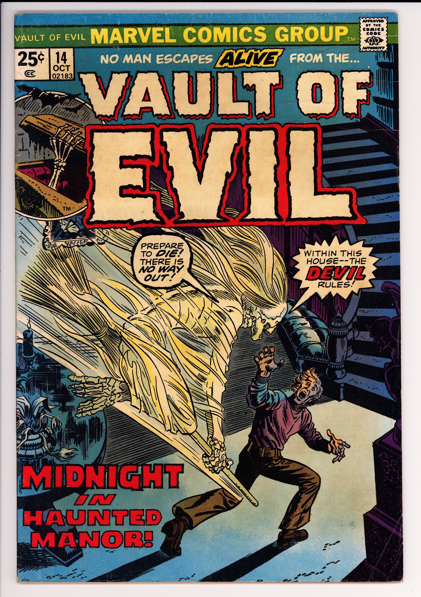Vault Of Evil #14 VG+ Marvel (1974) - Bronze Age Horror