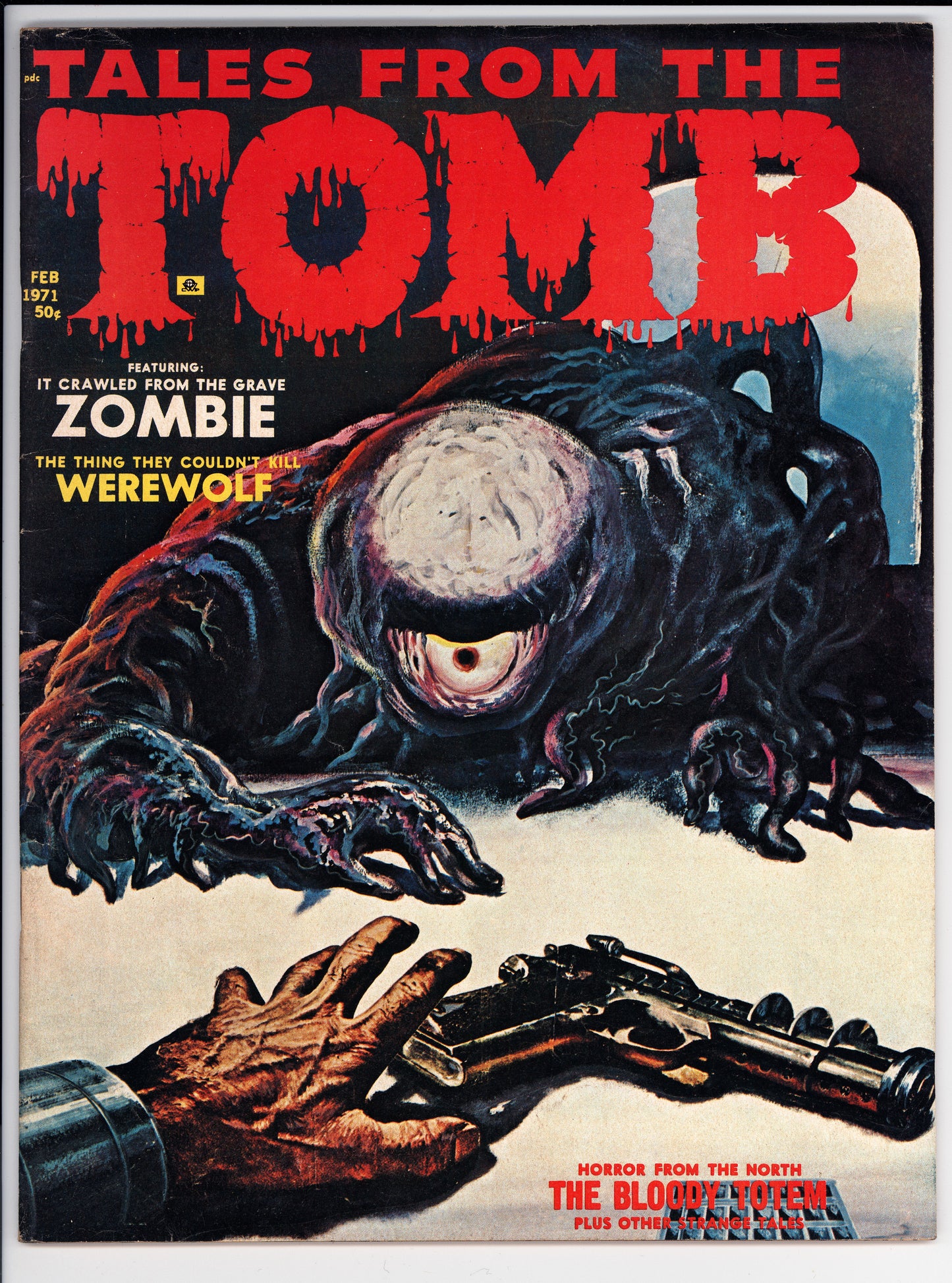 Tales From The Tomb February 1971 FN (Eerie) - Johnny Bruck Painted Cover