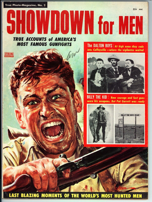 Showdown For Men #2 (1956) FN - Men's Adventure Pulp Magazine