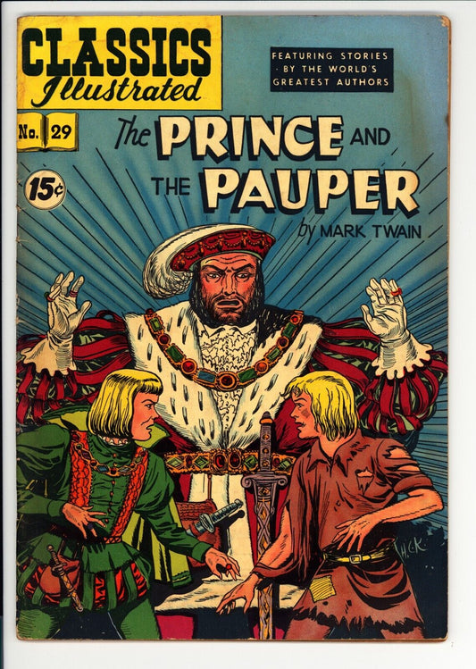 Classics Illustrated #29 VG- (1946) - Prince & The Pauper - HRN 93 5th Print