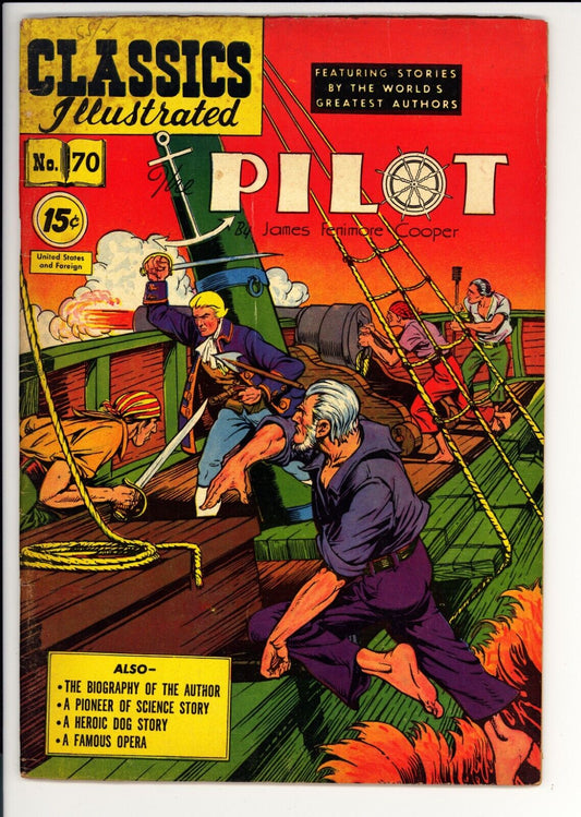 Classics Illustrated #70 VG (1950) - The Pilot - HRN 92 2nd Print