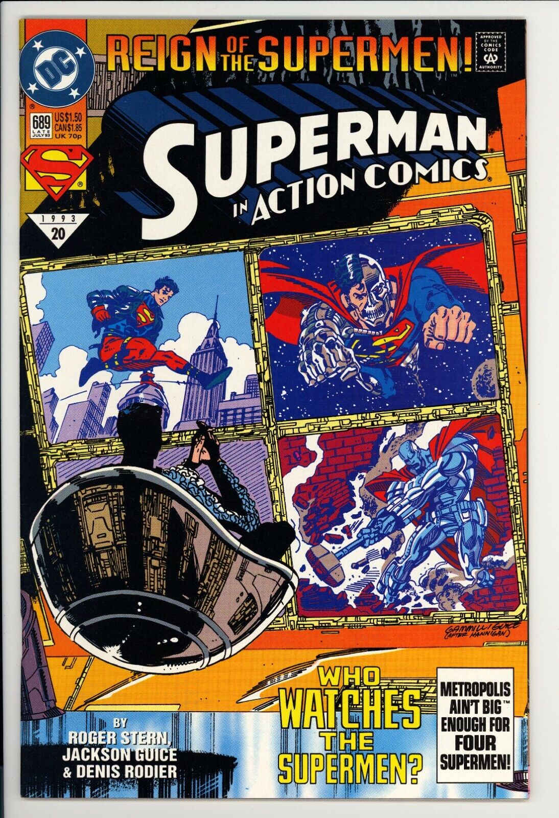 Action Comics #689 VF-NM DC (1993) -Debut Of Superman's Black Suit