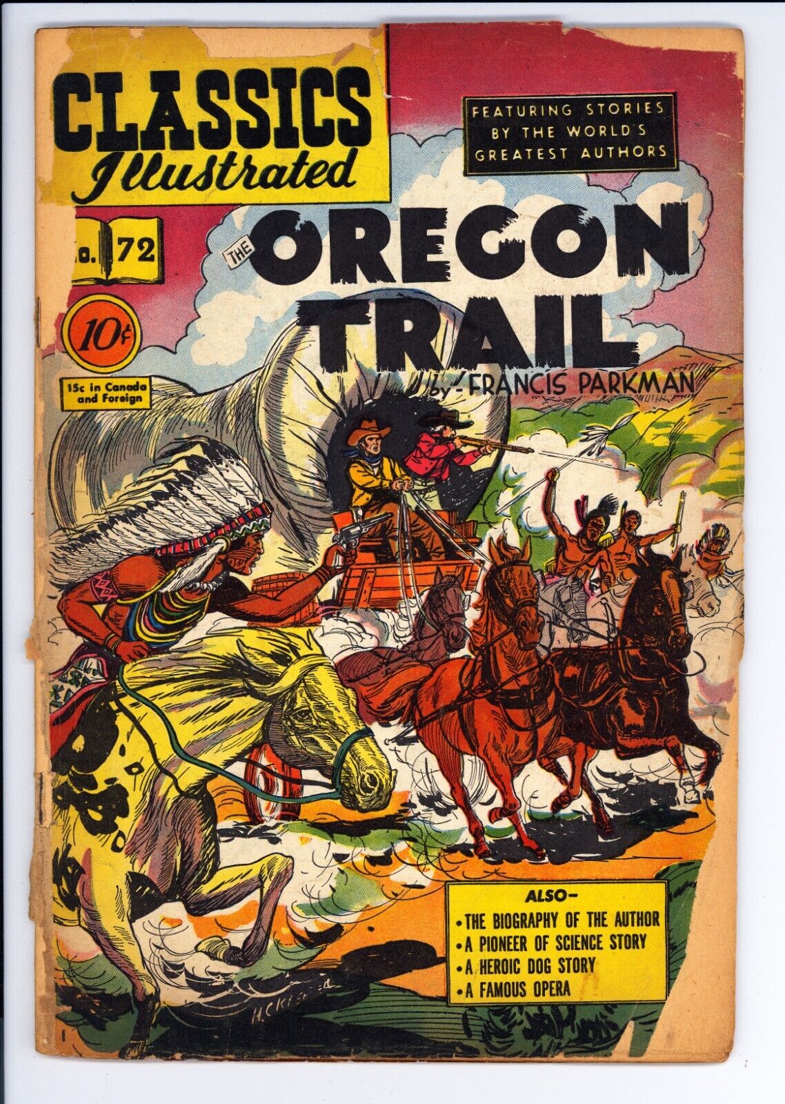 Classics Illustrated #72 PR/FR (1950) - The Oregon Trail - HRN 73 1st Print