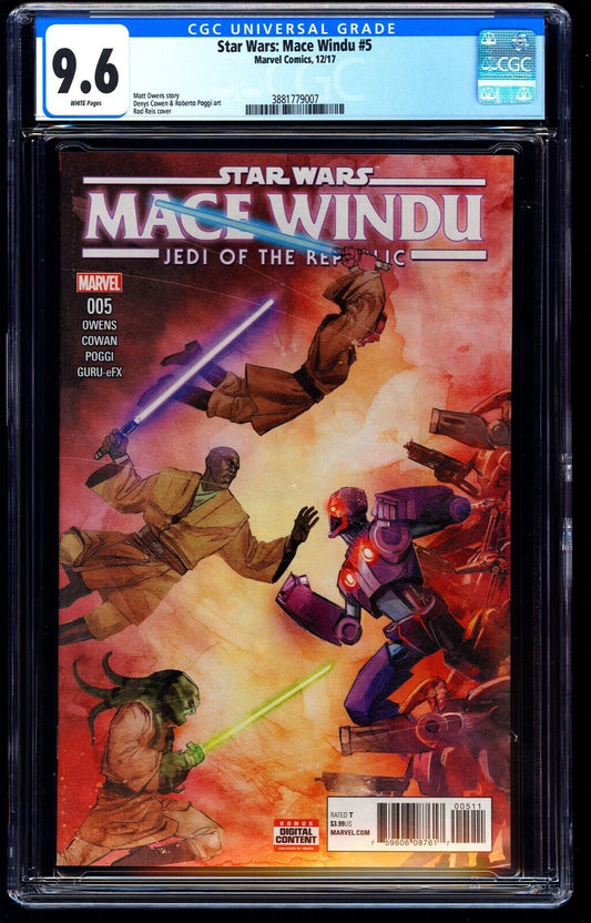 Star Wars Mace Windu Jedi Of The Republic CGC 9.6 Marvel (2018) 1st Full Ahsoka