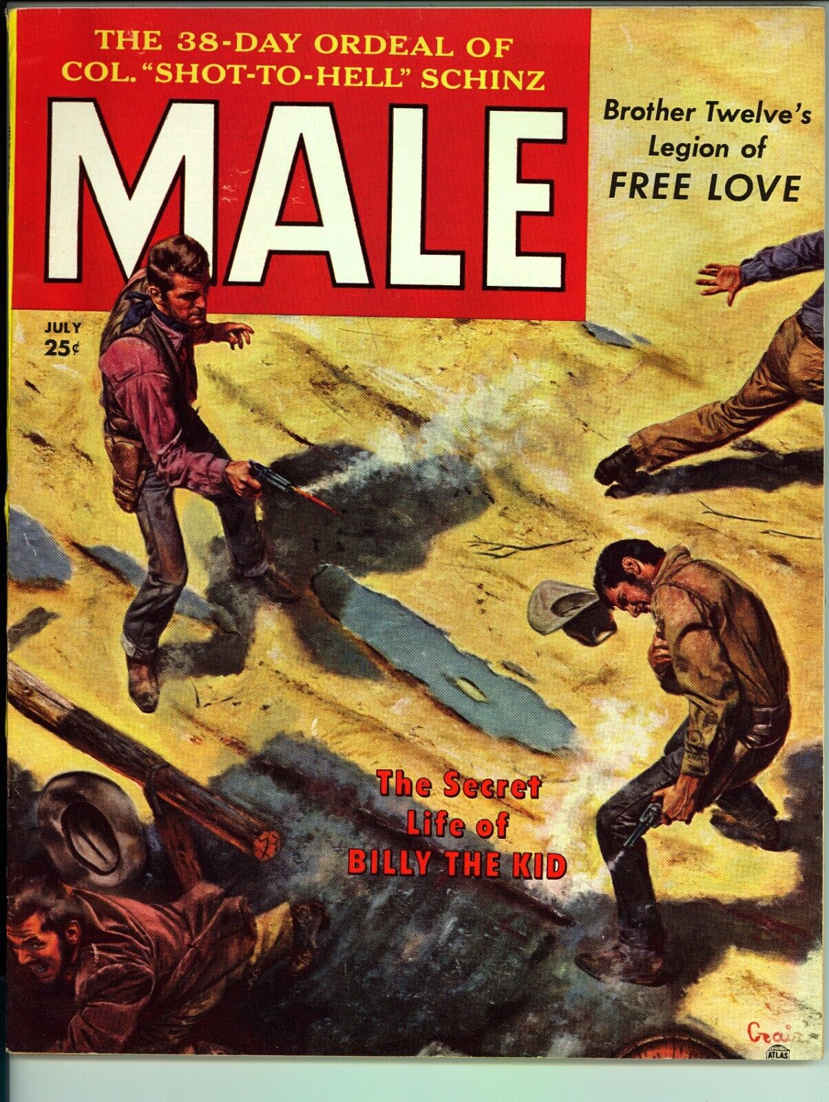 Male Magazine July (1957) VG - Men's Adventure Pulp Magazine