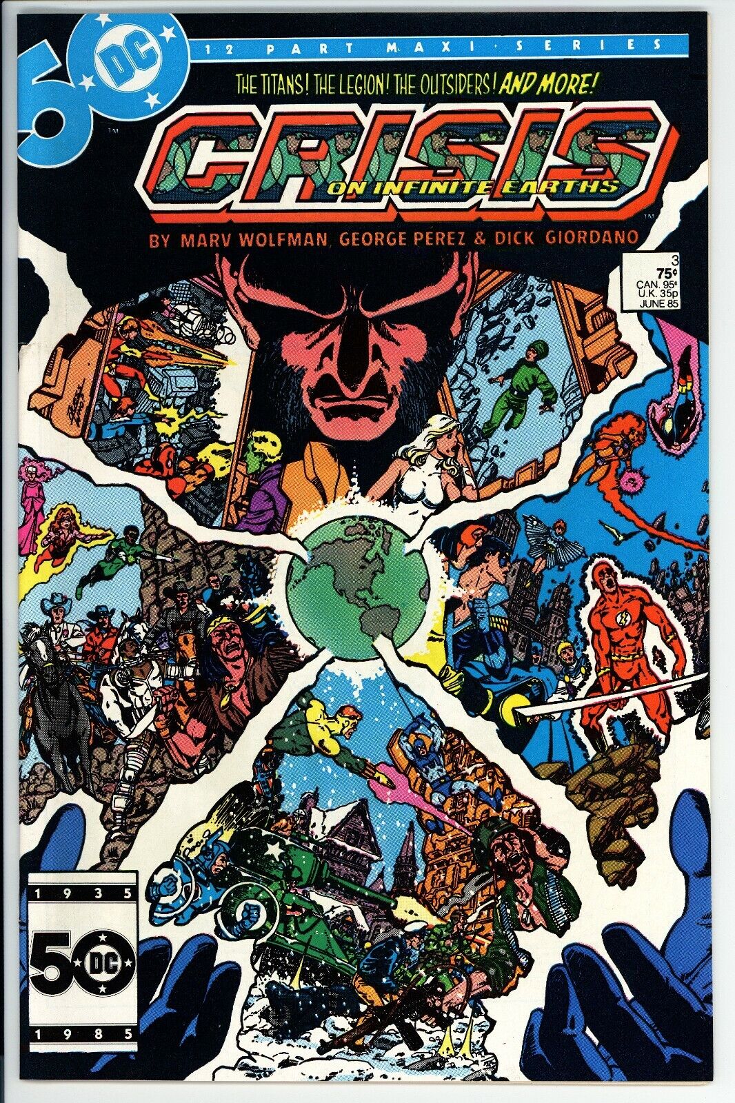 Crisis On Infinite Earths #3 FN DC (1985) -2nd Cameo App Of Anti-Monitor