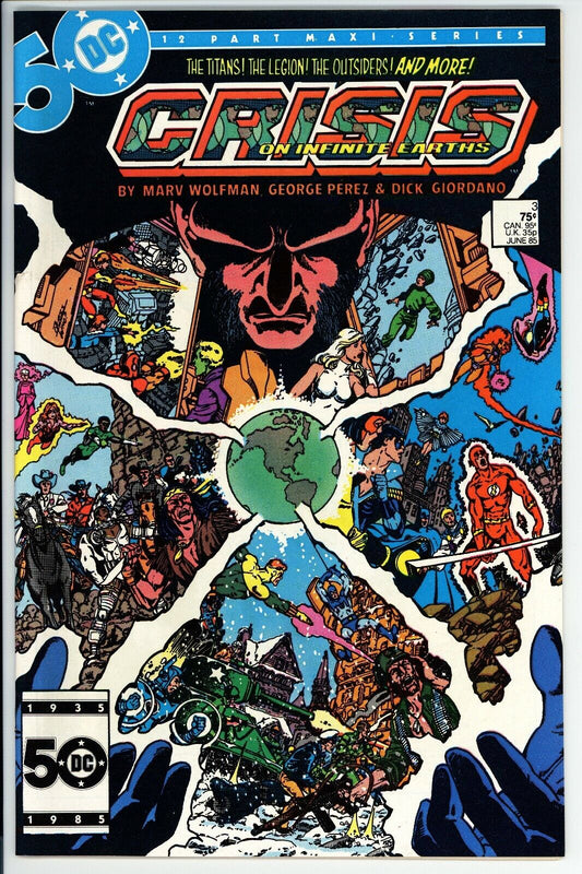 Crisis On Infinite Earths #3 FN DC (1985) -2nd Cameo App Of Anti-Monitor