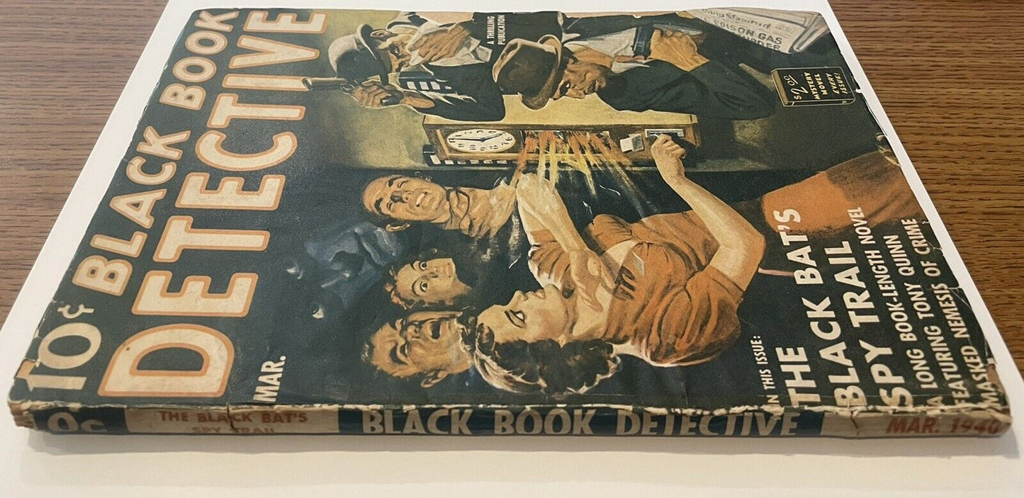 Black Book Detective March 1940 GD- Better Publications -Detective Pulp Magazine