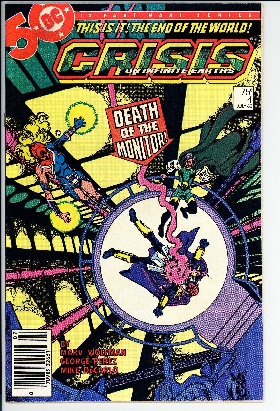 Crisis On Infinite Earths #4 VF- DC (1985) -2nd Appearance Of John Constantine