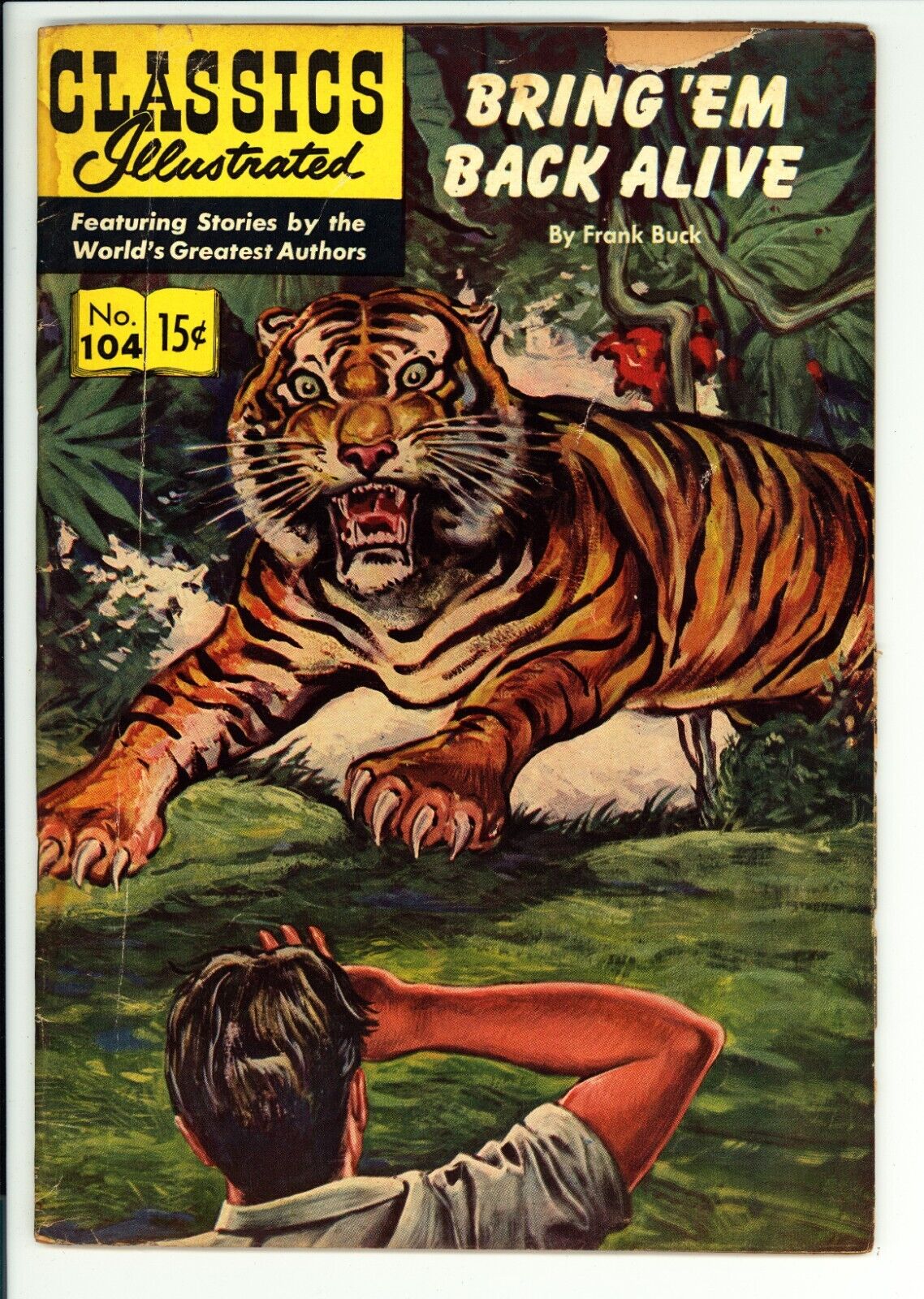 Classics Illustrated #104 GD/VG (1953) - Bring 'Em Back Alive - HRN105 1st Print