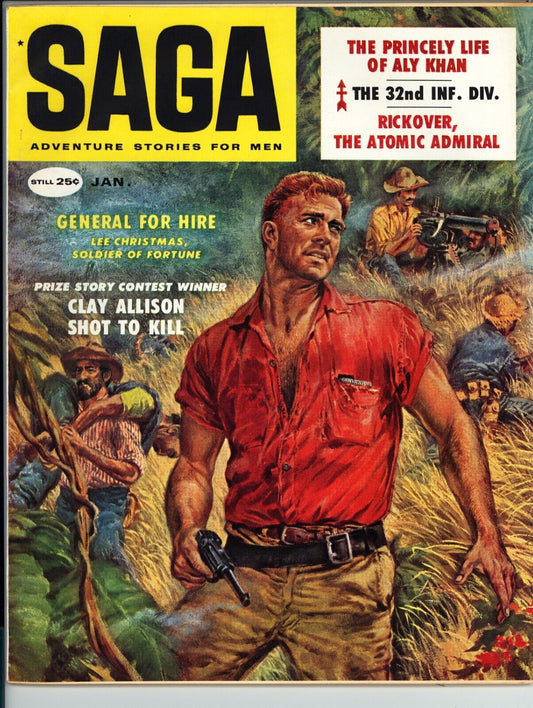 SAGA Magazine January (1959) FN - Men's Adventure Pulp Magazine