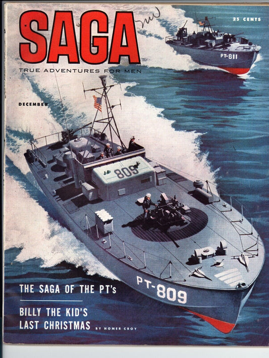 SAGA Magazine December (1953) VG+ - Men's Adventure Pulp Magazine