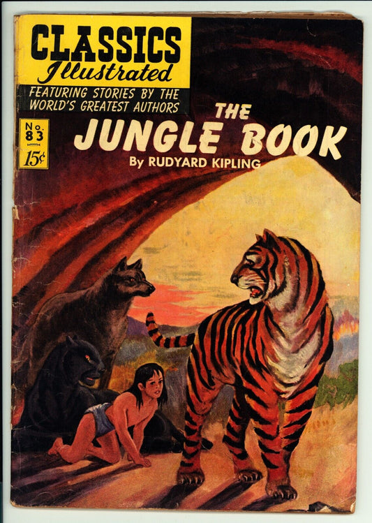 Classics Illustrated #83 VG- (1951) - Jungle Book - HRN 85 1st Print