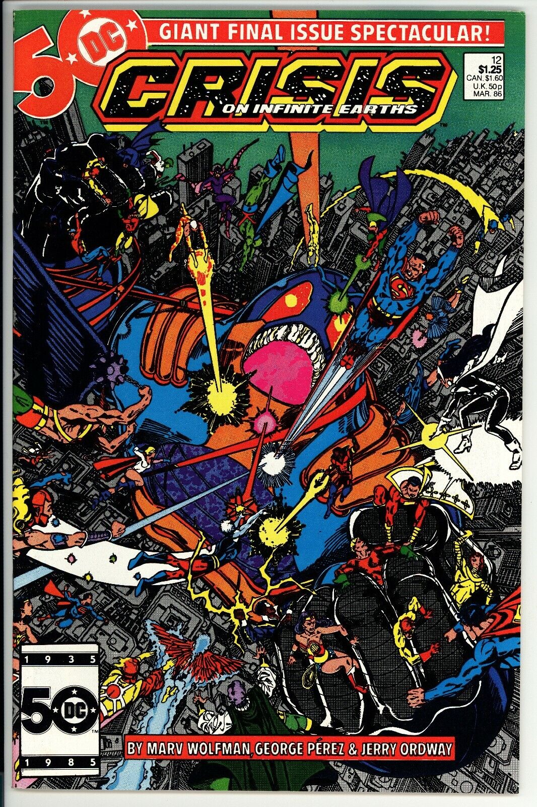 Crisis On Infinite Earths #12 FN- DC (1986) - Death Of Robin, Green Arrow +